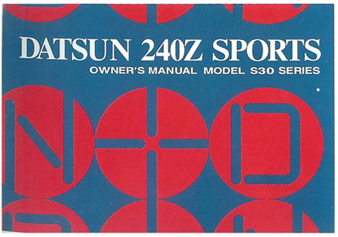 1970 Vintage Z Owners Manual